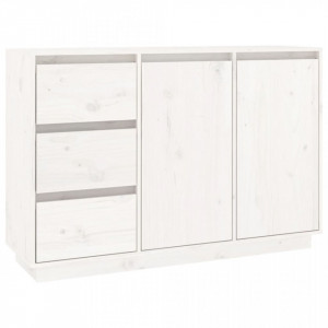 Servantă, alb, 111x34x75 cm, lemn masiv de pin - V813805V - Img 1