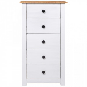 Servanta, alb, 46 x 40 x 89 cm, lemn de pin - V282651V - Img 3