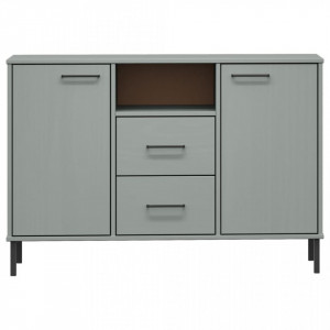 Servantă cu picioare metalice gri 113x40x77 cm lemn - V351019V - Img 4