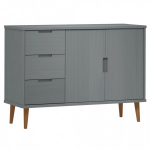 Servantă , gri, 113x40x80 cm, lemn masiv de pin - V350515V