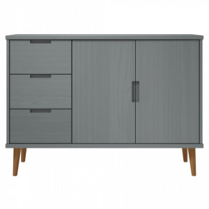 Servantă , gri, 113x40x80 cm, lemn masiv de pin - V350515V - Img 4