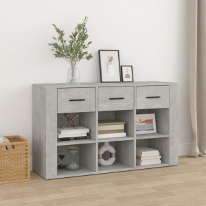 Servantă, gri beton, 100x30x59,5 cm, lemn compozit - V821008V - Img 2