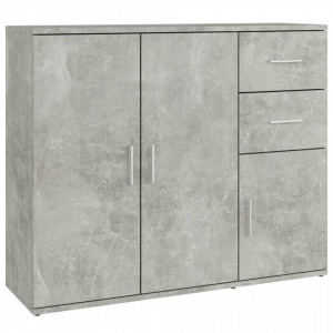 Servantă, gri beton, 91x29,5x75 cm, lemn prelucrat - V823273V