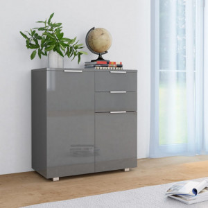 Servanta, gri foarte lucios, 71 x 35 x 76 cm, PAL - V283717V