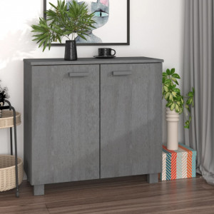 Servantă, gri închis, 85x35x80 cm, lemn masiv de pin - V340494V - Img 2