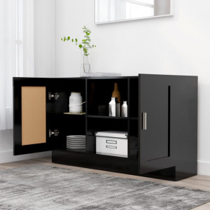Servanta, negru, 120 x 30,5 x 70 cm, PAL - V802778V - Img 3
