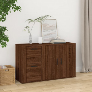 Servantă, stejar maro, 100x33x59,5 cm, lemn compozit - V821003V - Img 2
