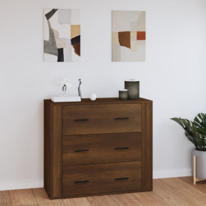 Servantă, stejar maro, 80x33x70 cm, lemn compozit - V816583V - Img 2