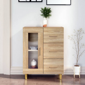Servantă, stejar sonoma, 69,5x34x90 cm, lemn prelucrat - V812207V - Img 2