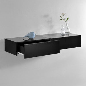 Set 2 bucati comoda suspendata, negru lacuit lucios, 46x30x15 cm - P56253868 - Img 3