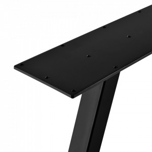Set 2 bucati picioare masa 70 x 12 x 72 cm, metal/negru - P65542002 - Img 4