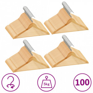 Set de umerase anti-alunecare, 100 buc., lemn esenta tare - V289913V - Img 2