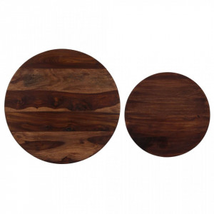 Set masa de cafea, 2 piese, lemn masiv de sheesham, 60 x 35 cm - V246015V - Img 4