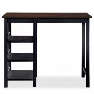 Set mobilier de bar, 3 piese, MDF, negru - V245363V - Img 4