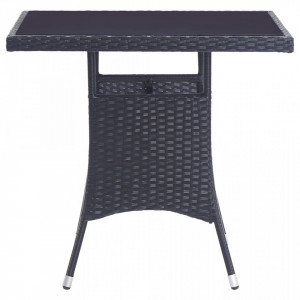 Set mobilier de exterior, 5 piese, negru, poliratan - V46402V - Img 4