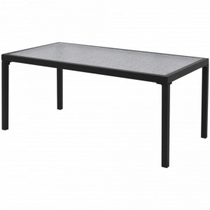 Set mobilier de gradina, 4 piese, negru, textilena - V42162V - Img 3