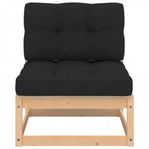 Set mobilier de grădină cu perne, 3 piese, lemn masiv de pin - V3083737V - Img 3