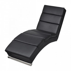 Sezlong, negru, piele ecologica - V240711V