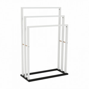 Suport pt. prosoape, alb și negru, 54x24x82 cm - TP227892 - Img 14