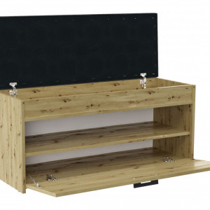 TEBAAR104 - Bancuta, pantofar, 100x 35 x 49 cm, Stejar Artisan, PAL - Img 3