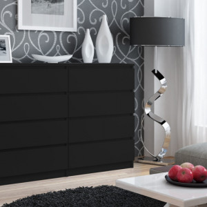TECON104 - Comoda 138 x 40 x 97 cm, Negru-Mat - Img 2