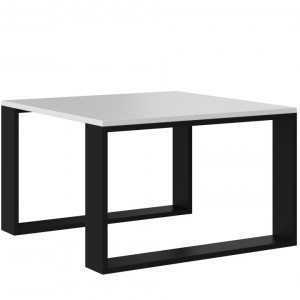 TEMCA-N102 - Masuta cafea, 67 x 67 x 40 cm, Alb-Negru, PAL - Img 2