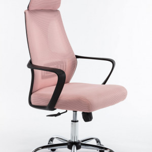 TESCR101 - Scaun birou cu tetiera 68 x 52 x 127 cm - Roz