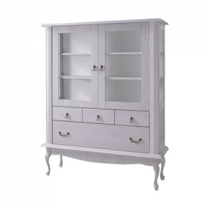 Vitrină, culoarea pin alb, 125x42x158 cm - TP264735 - Img 1