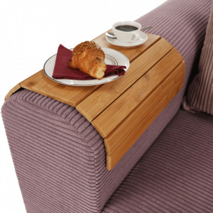 Zonă de depozitare/cotieră flexibilă canapea, bambus, natural - TP269803 - Img 5