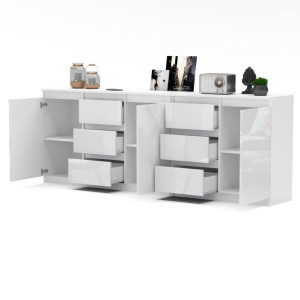 AZCOA101 - Comoda, 200 x 35 x 75 cm, Alb Mat sau Lucios - Img 3