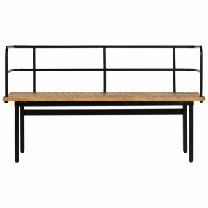 Banca, 120x40x70 cm, lemn masiv de mango - V247807V - Img 2