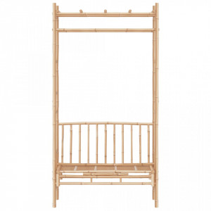 Bancă de grădină cu pergolă, 116 cm, bambus - V341742V - Img 3