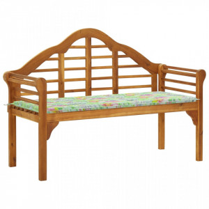 Bancă regală de grădină cu pernă, 135 cm, lemn masiv acacia - V3061416V - Img 2