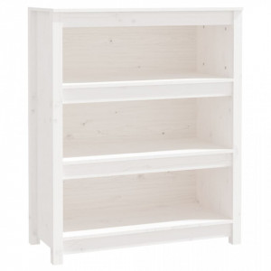 Bibliotecă, alb, 80x35x97 cm, lemn masiv de pin - V821680V - Img 1