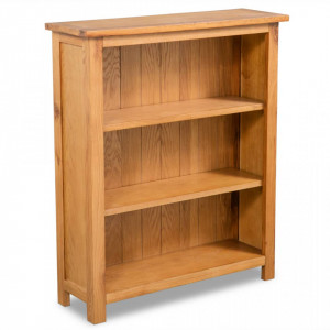 Biblioteca cu 3 rafturi, 70 x 22,5 x 82 cm, lemn masiv stejar - V244468V