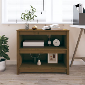 Bibliotecă, maro miere, 80x35x68 cm, lemn masiv de pin - V821677V - Img 2