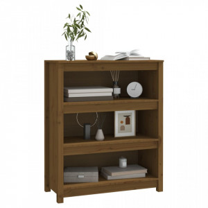 Bibliotecă, maro miere, 80x35x97 cm, lemn masiv de pin - V821682V - Img 4