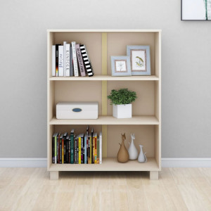Bibliotecă, maro miere, 85x35x112 cm, lemn masiv de pin - V340484V - Img 3