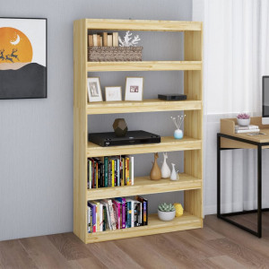 Bibliotecă/Separator cameră, 100x30x167,5 cm, lemn masiv de pin - V808223V - Img 2