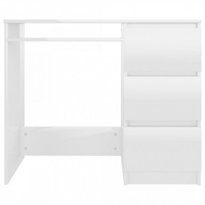Birou, alb extralucios, 90 x 45 x 76 cm, PAL - V801379V - Img 4