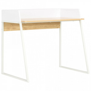Birou, alb si stejar, 90 x 60 x 88 cm - V20265V