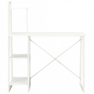 Birou cu rafturi, alb, 102 x 50 x 117 cm - V20282V - Img 2