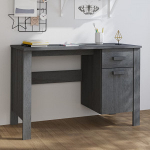 Birou, gri închis, 113x50x75 cm, lemn masiv de pin - V340462V - Img 2