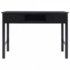 Birou, negru, 108x45x76 cm, lemn masiv de paulownia - V338538V - Img 4