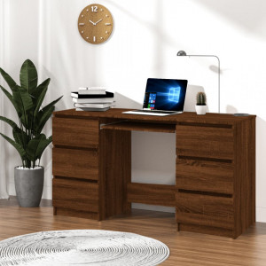 Birou, stejar maro, 140x50x77 cm, lemn prelucrat - V815440V - Img 2