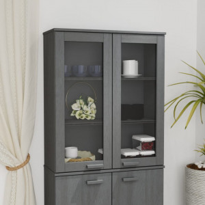 Blat pentru servantă, gri închis, 85x35x100 cm, lemn masiv pin - V340506V - Img 2