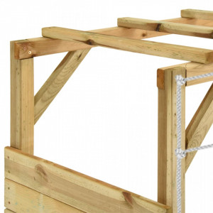 Cadru de cățărare cu poartă de fotbal, 170x60x170 cm, lemn pin - V3059955V - Img 4