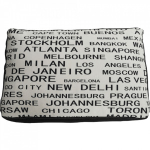 Canapea extensibilă cu spaţiu de depozitare, negru/model, 196x87x75 cm - TP45942 - Img 3