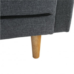Canapea extensibilă, material gri, 186x75x89 cm - TP227595 - Img 4