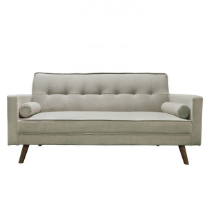 Canapea extensibilă, material gri-maro taupe, 189x76x89 cm - TP234740 - Img 1